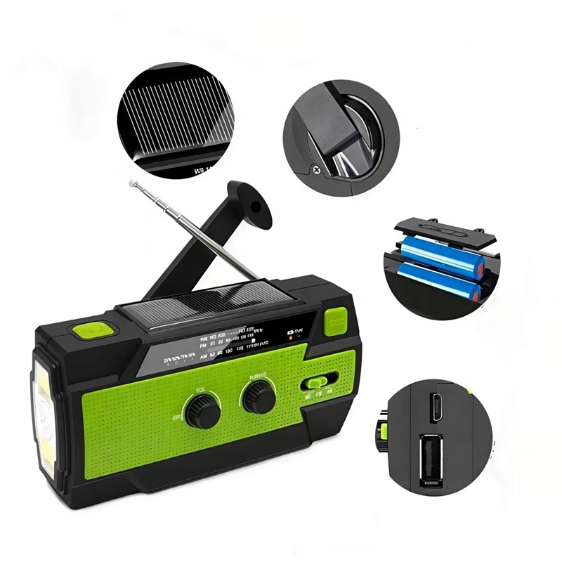 Stavební Fm rádio Přenosné nouzové síťové Sos 4000 mAh Powerbanka