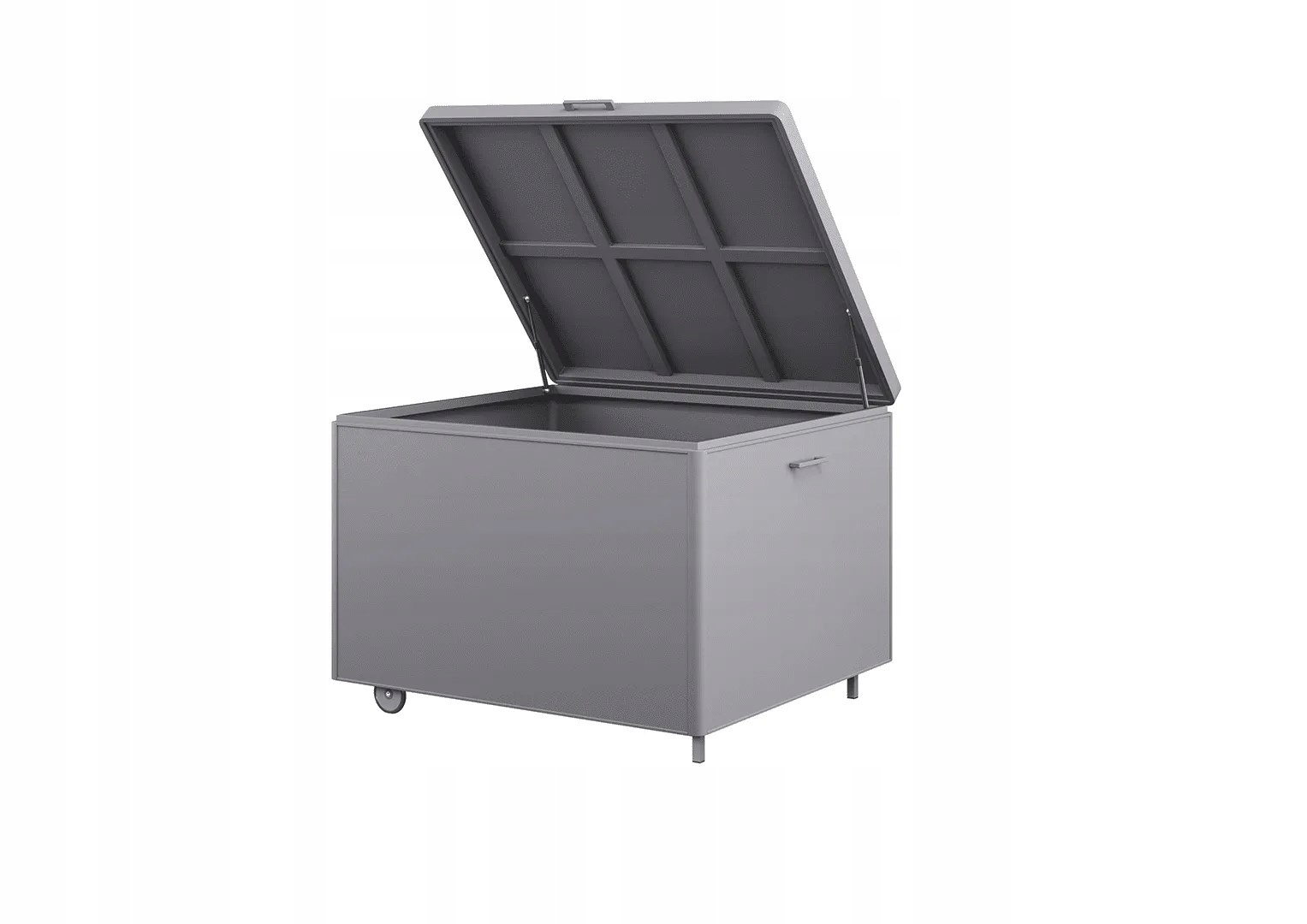 Terasová, záhradná skrinka Contenitore Zumm šedá hliníková Homms