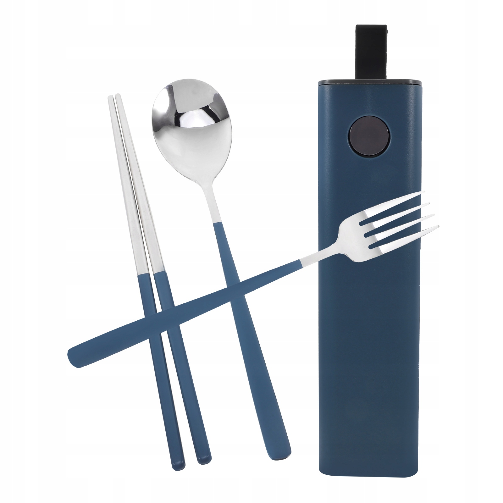 1ZEST Metalowe Sztućce Z Pałeczkami W Etui Na Piknik
