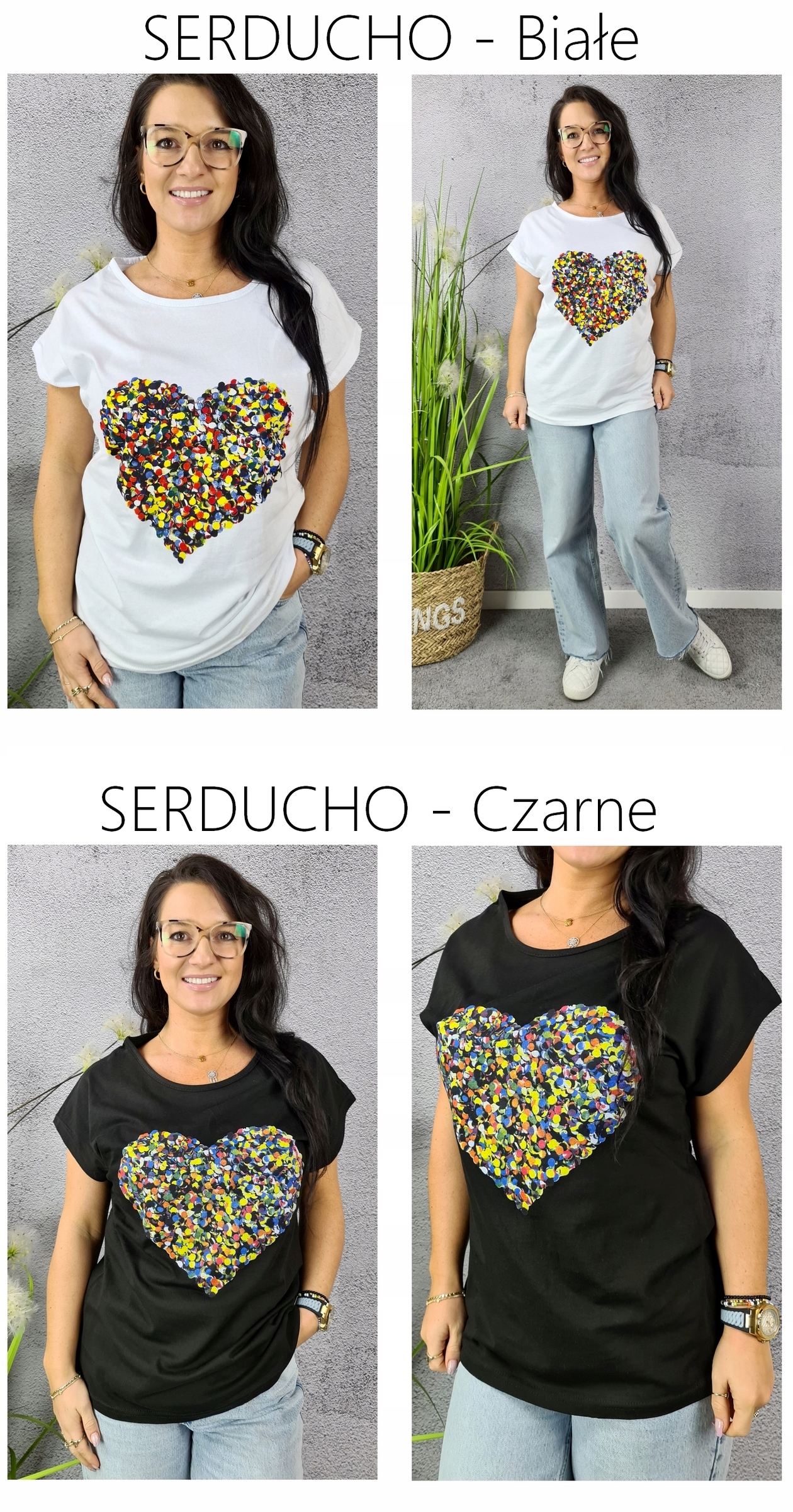 BLUZKA koszulka KOBIECY TSHIRT TOP print WZORY 3XL Marka Distribution4you