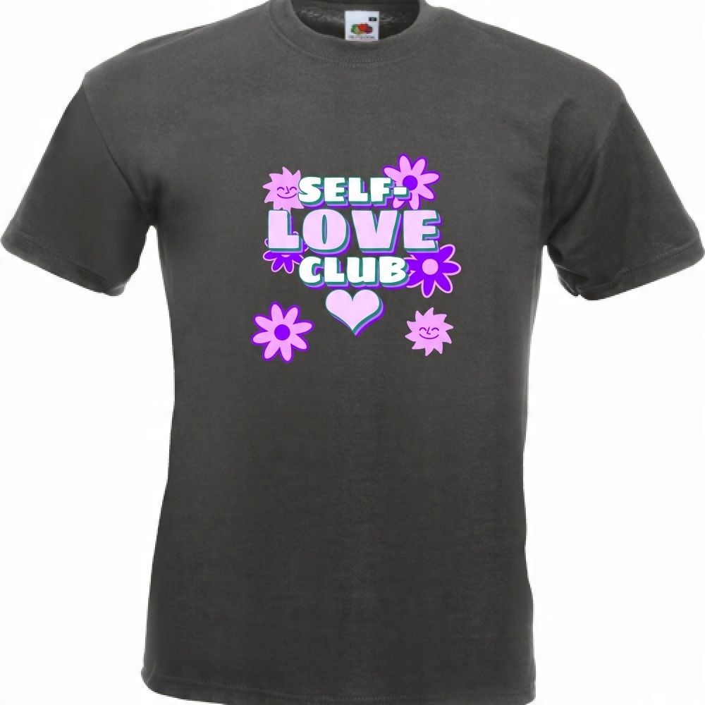 

Koszulka self-love club self-care M grafitowa