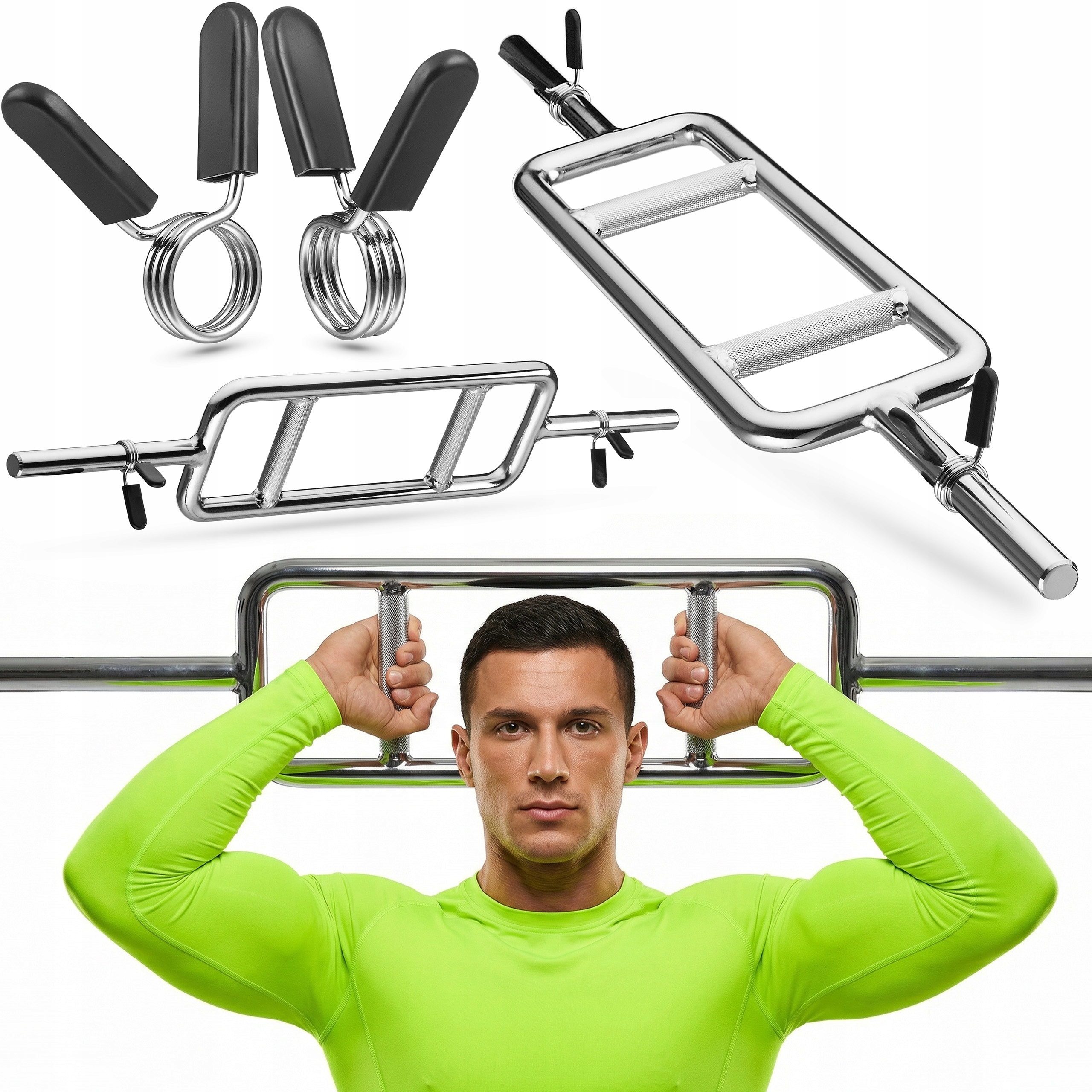 Gryf Kratownica Gładki 86,5CM 25MM Sztanga Triceps Gymtek