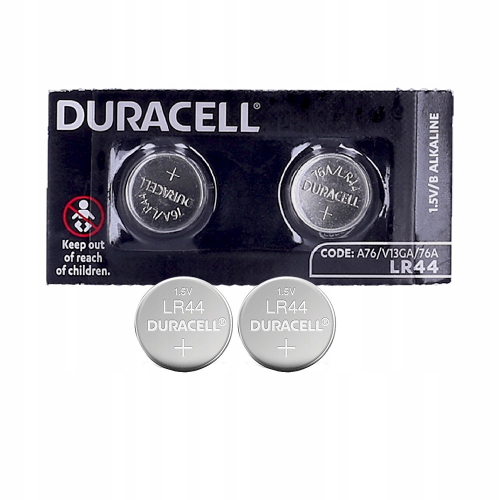 

2x Bateria Duracell L1154 LR44 AG13 G13 GP76A SR44