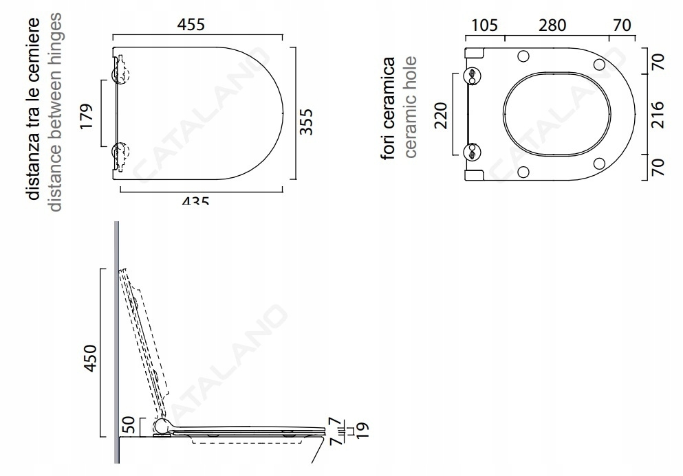 CATALANO DESKA WC WOLNOOPADAJĄCA SLIM BIAŁA 5SCSTP000 Linia Zero