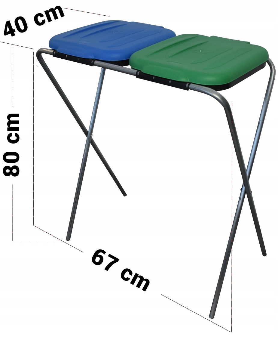 STOJAK KOSZ 2-STANOWISKOWY DO SEGREGACJI ŚMIECI Marka inna