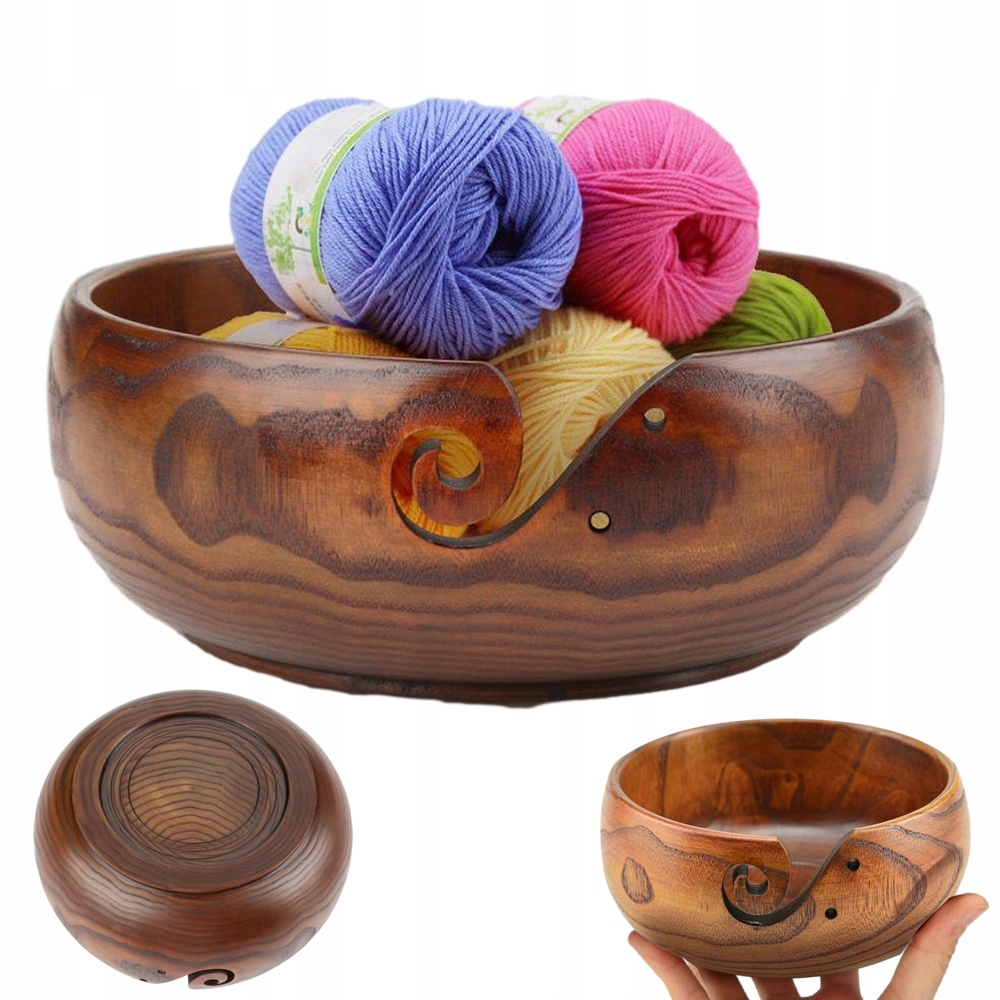 Dřevěná Miska Na Přízi Na Háčkování Šicí Vlny Woolen Wooden Bowl