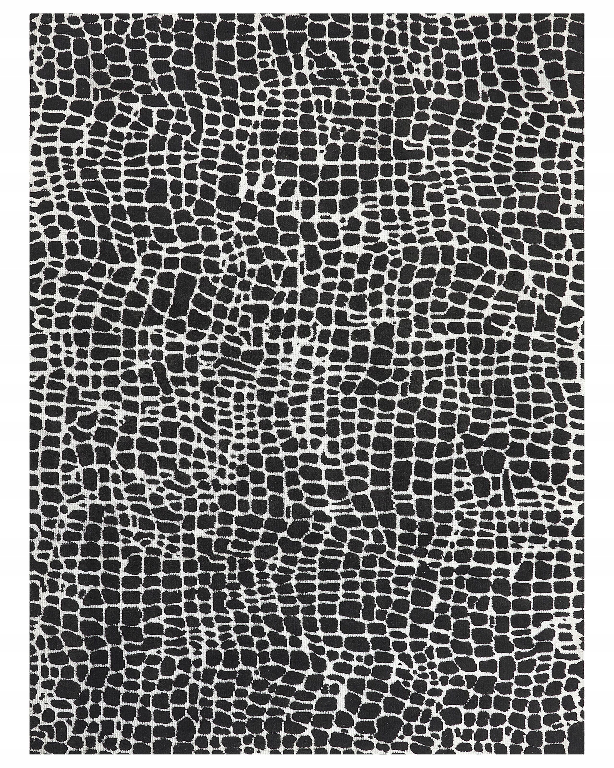 Dywan do salonu lub sypialni 300 x 400 cm czarno-biały