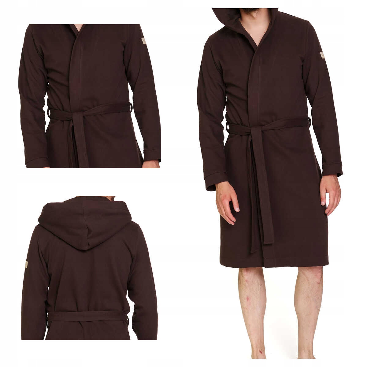 Doctornap Pánský bavlněný teplákový župan Smw 7332 brownie M