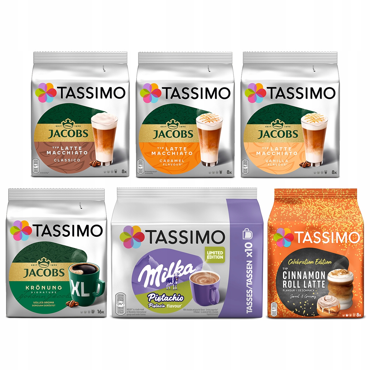 Kapsułki Tassimo Jacobs Latte Macchiato Classico smakowe 5+1 Gratis!