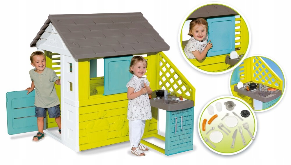 DOMEK OGRODOWY Z KUCHNIĄ PLAC ZABAW PRETTY SMOBY Kod producenta 810711