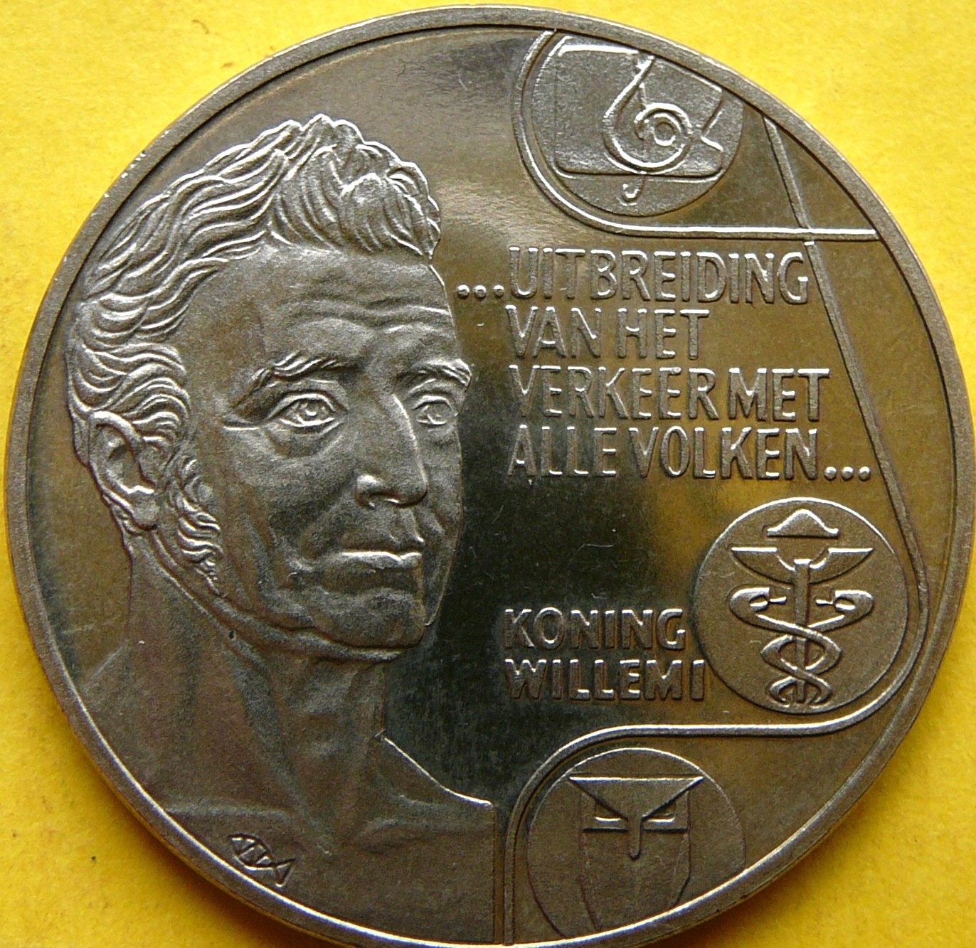 2,5 ECU HOLANDIA 1992 KRÓL WILLEM I MEDYCYNA ESKULAP