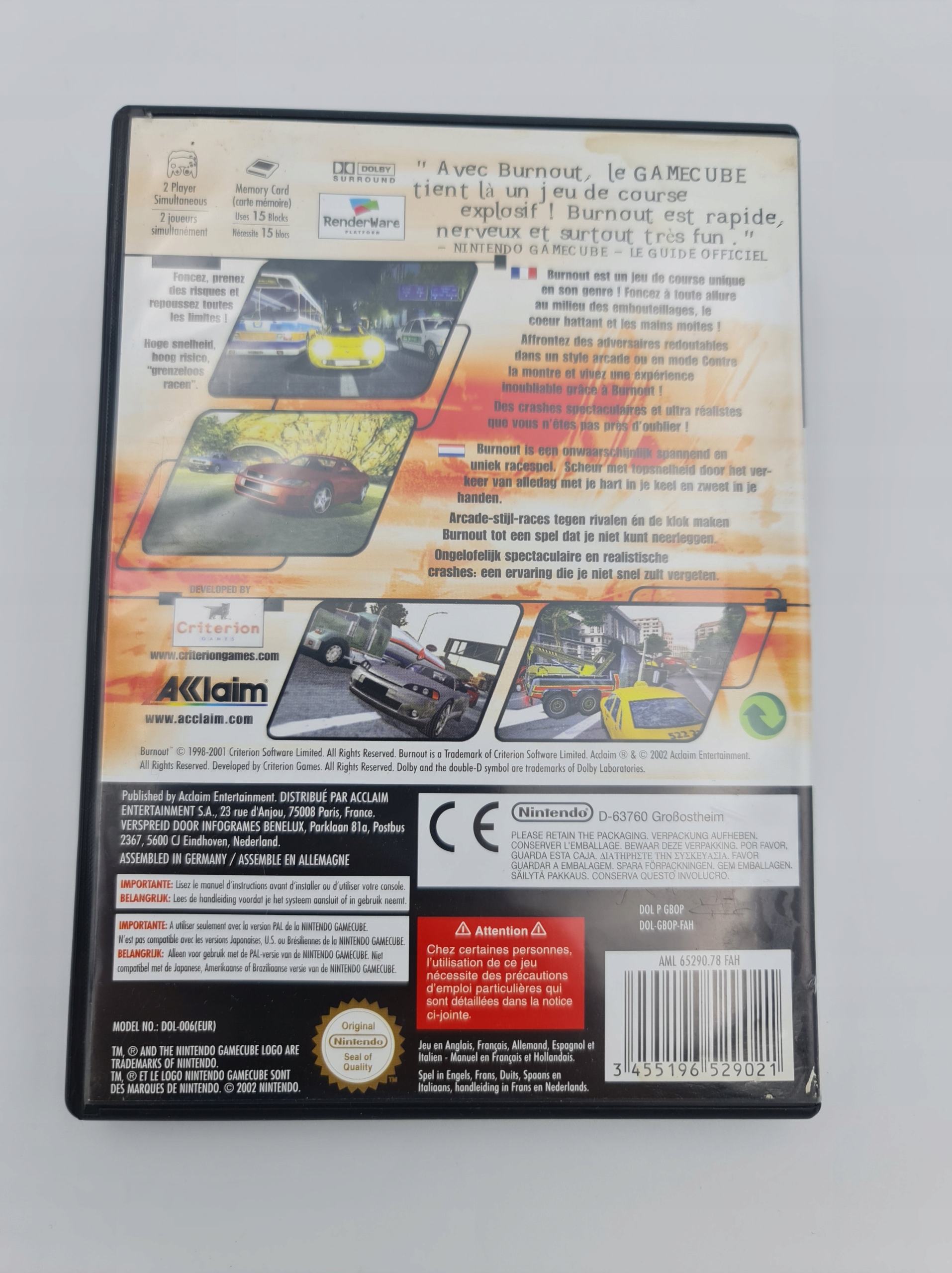 NINTENDO GAMECUBE BURNOUT Producent Nintendo