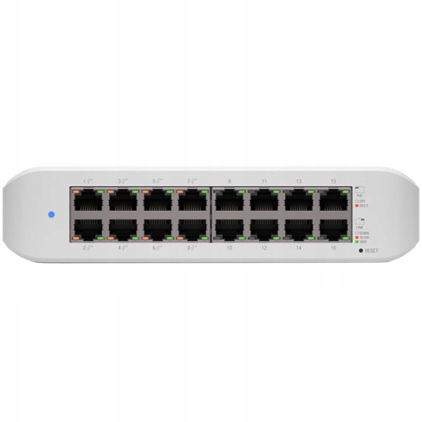 Ubiquiti UniFi Switch Lite 16 PoE 8xPoE+ 8xGbE 2xSFP 45W