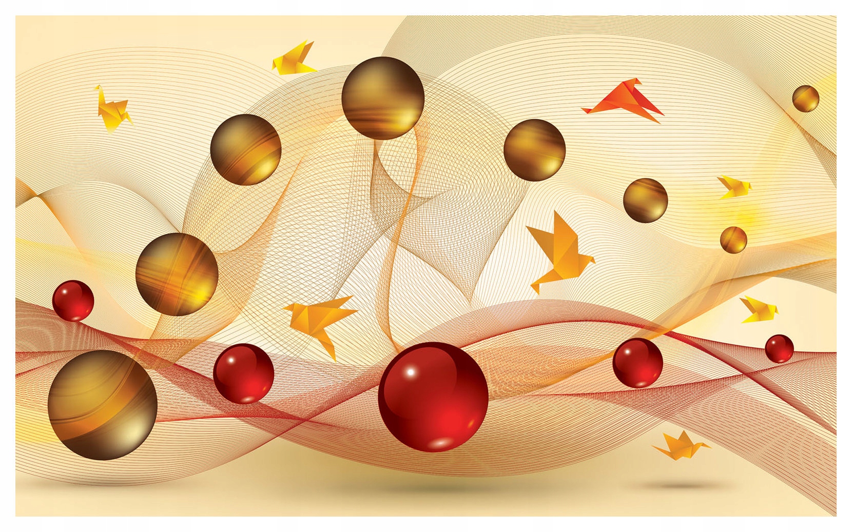 Fototapeta flizelina Abstrakce Origami Vlny Linie Elegance 368x254 lepidlo