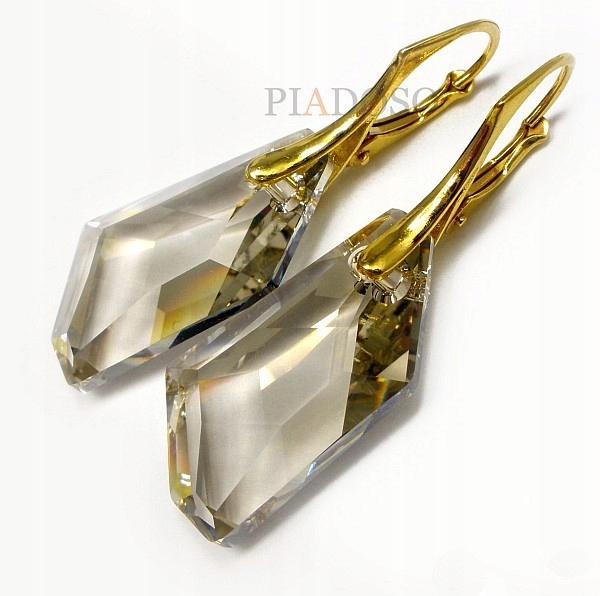 Krystaly náušnice Shade Zlaté Stříbro