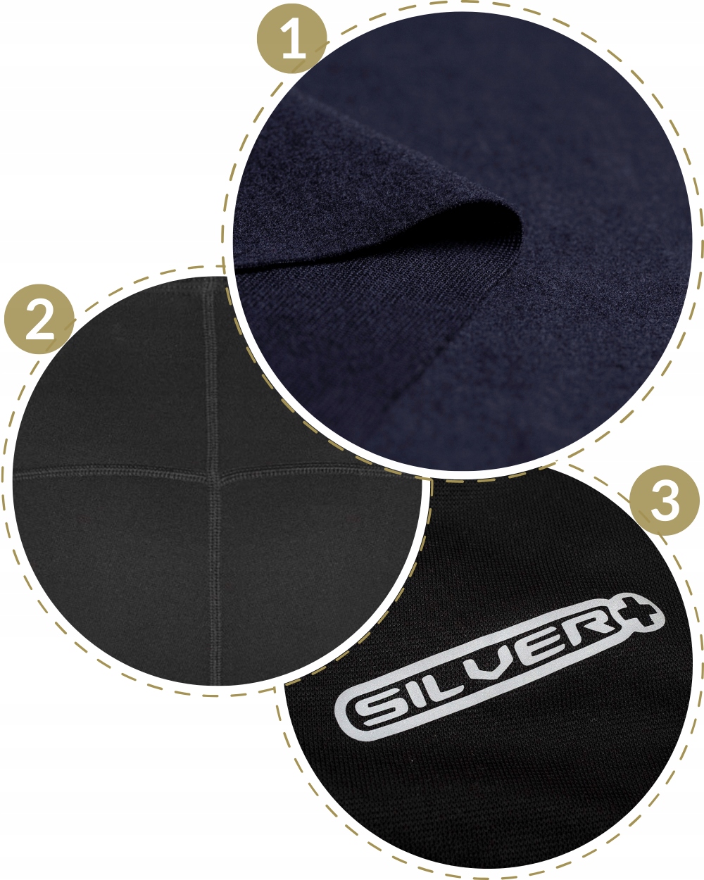 BIELIZNA TERMICZNA MĘSKA KOMPLET XXL OCIEPLANA Z MESZKIEM NANOSREBRO SILVER Linia regular