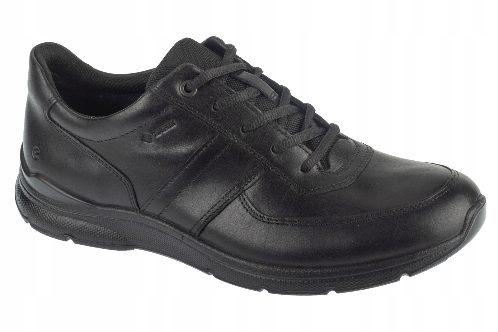 Ecco Irving Gtx [46] Pánské kožené tenisky, černé