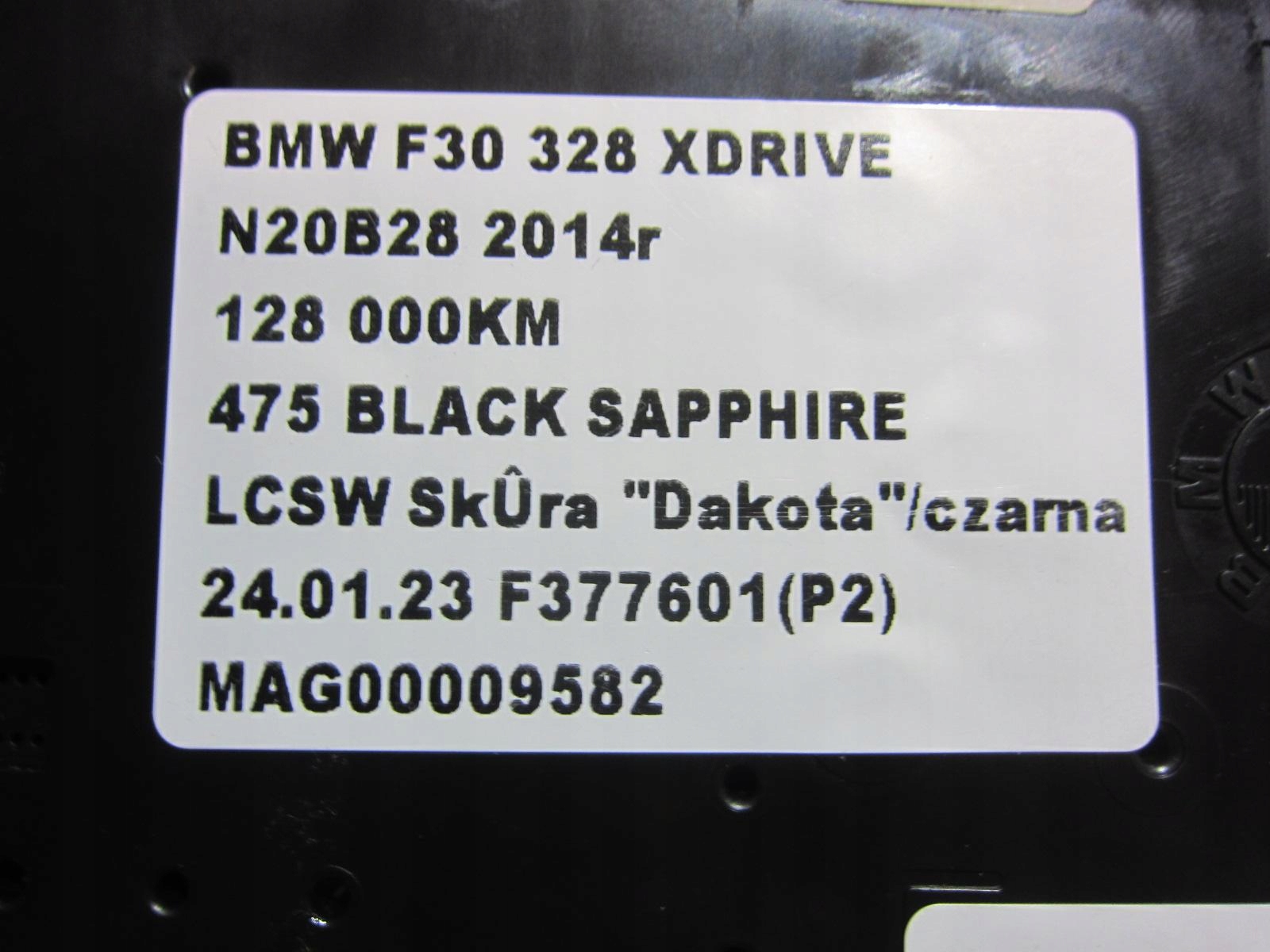 BMW F30 328XI control panel DACHEM 6999738