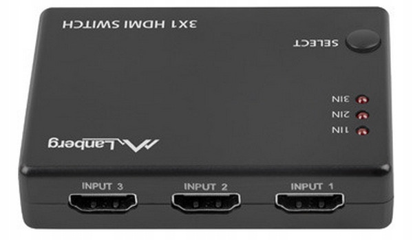 

Switch Video 3X Hdmi Czarny przełącznik + Pilot