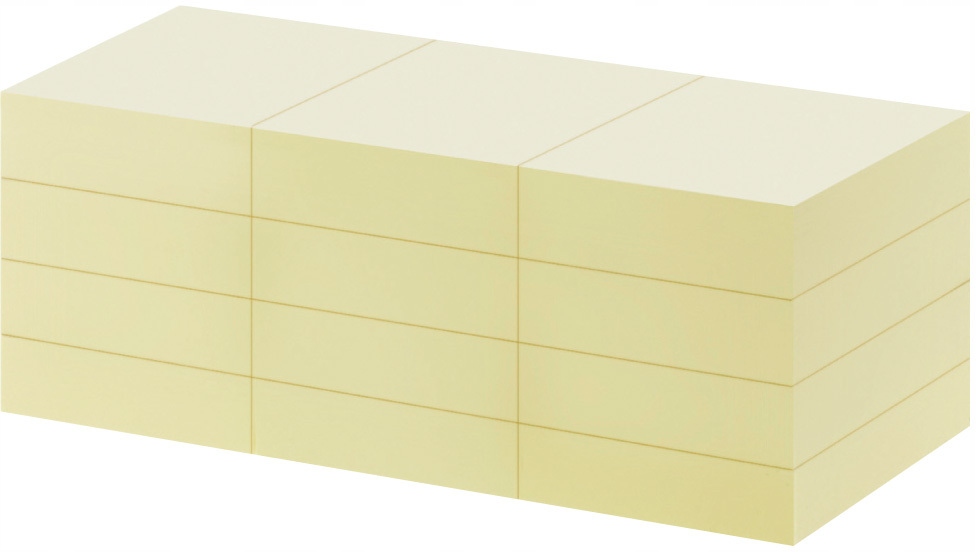 

Karteczki samoprzylepne żółte 38x50mm 1200 sztuk