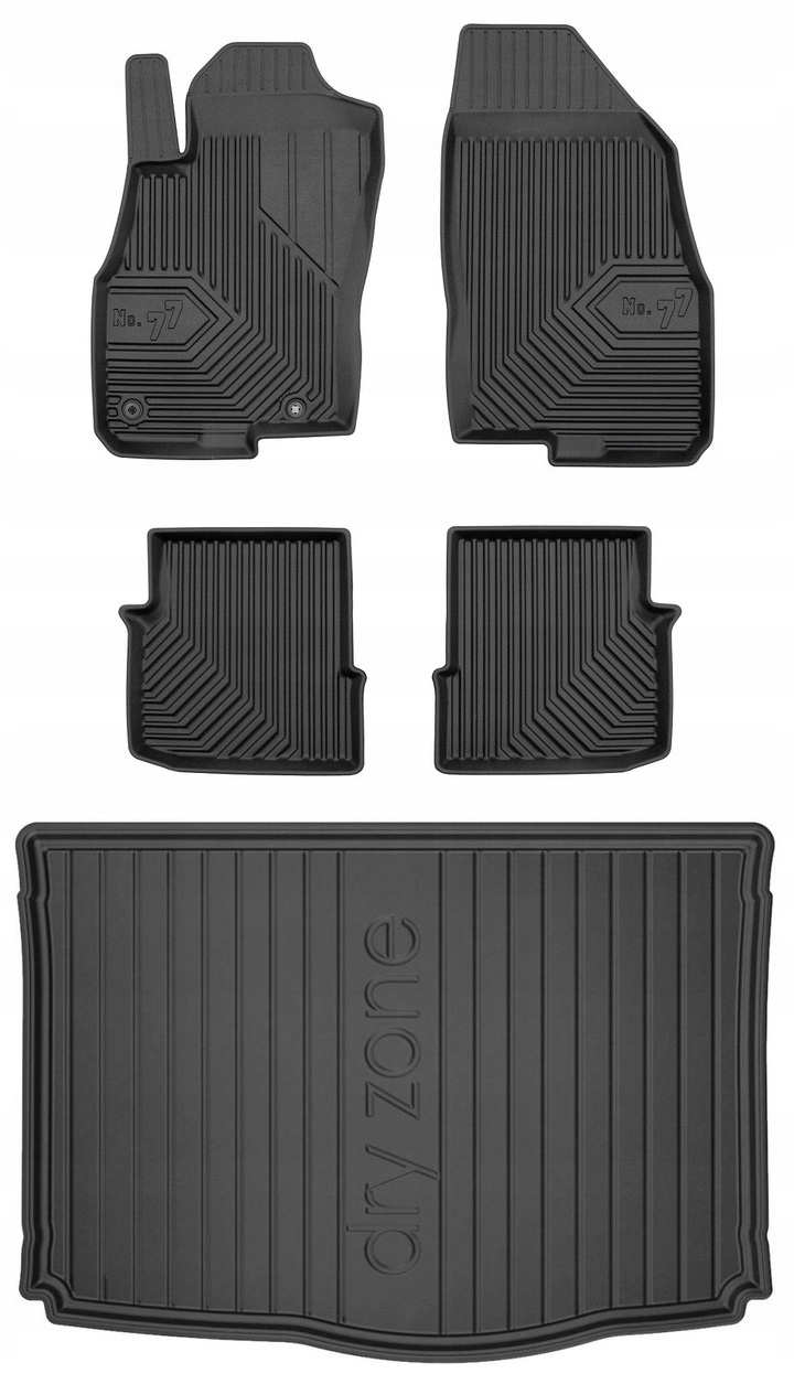 Set 77 Koberce a rohože Fiat Grande Punto Hatchback 2005-2012 3d.