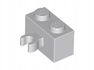 

Lego 30237b Klocek mod uchwyt 1x2 jasny szary