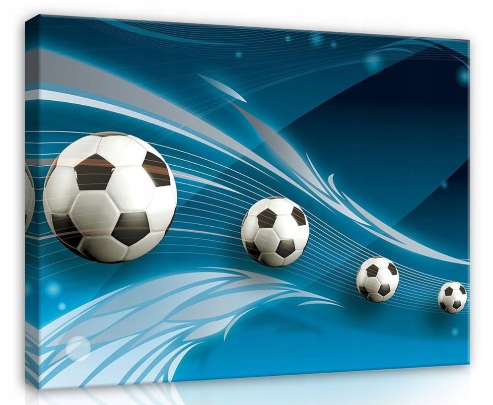 Obraz 80x60 Fotbalové míče dynamika pohyb energie sport hra moderní