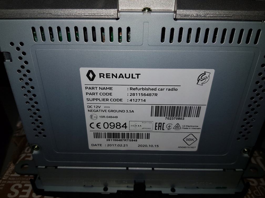 EKRAN DOTYKOWY MULTIFUNKCYJNY R TRAFIC 281156487R Version European