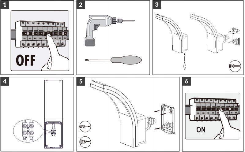 LAMPA ŚCIENNA KINKIET ZEWNĘTRZNY OGRODOWY LED 10W Długość/wysokość 25 cm