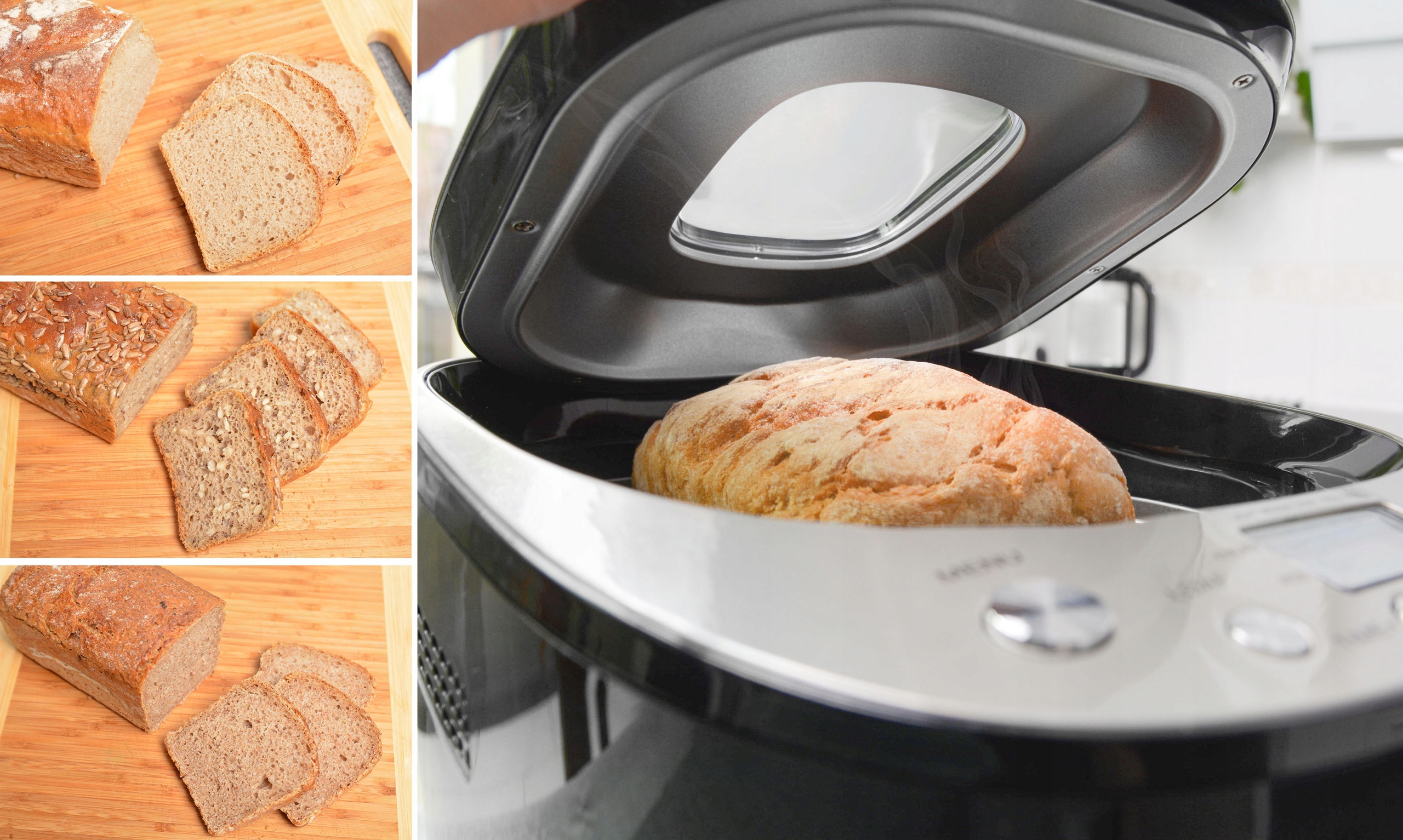 ХЛЕБОПЕЧАРЬ АВТОМАТ 12 ПРОГРАММ БОЛЬШОЙ ЖК-дисплей Емкость 0,9 кг