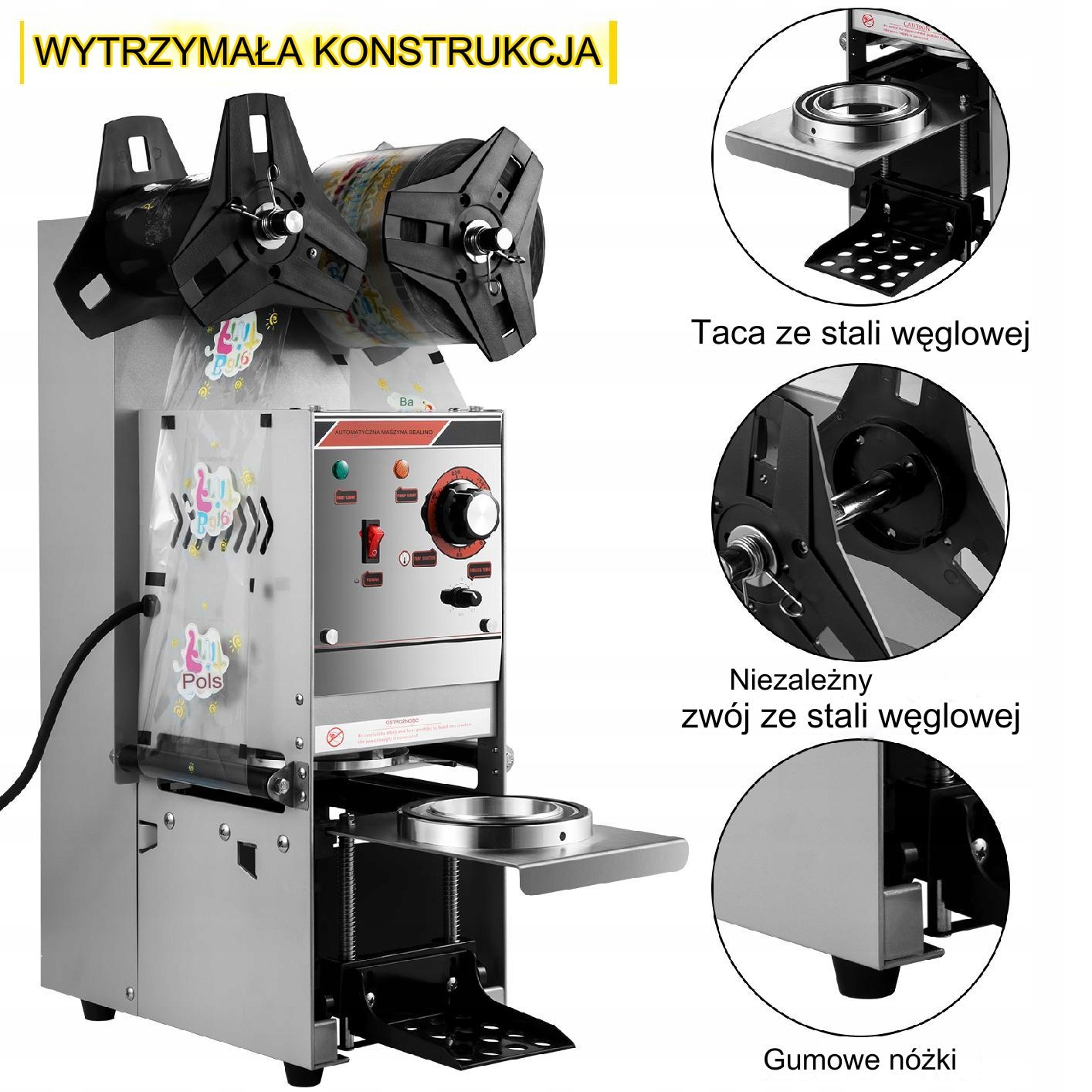 Komercyjna zgrzewarka do kubków Marka bez marki