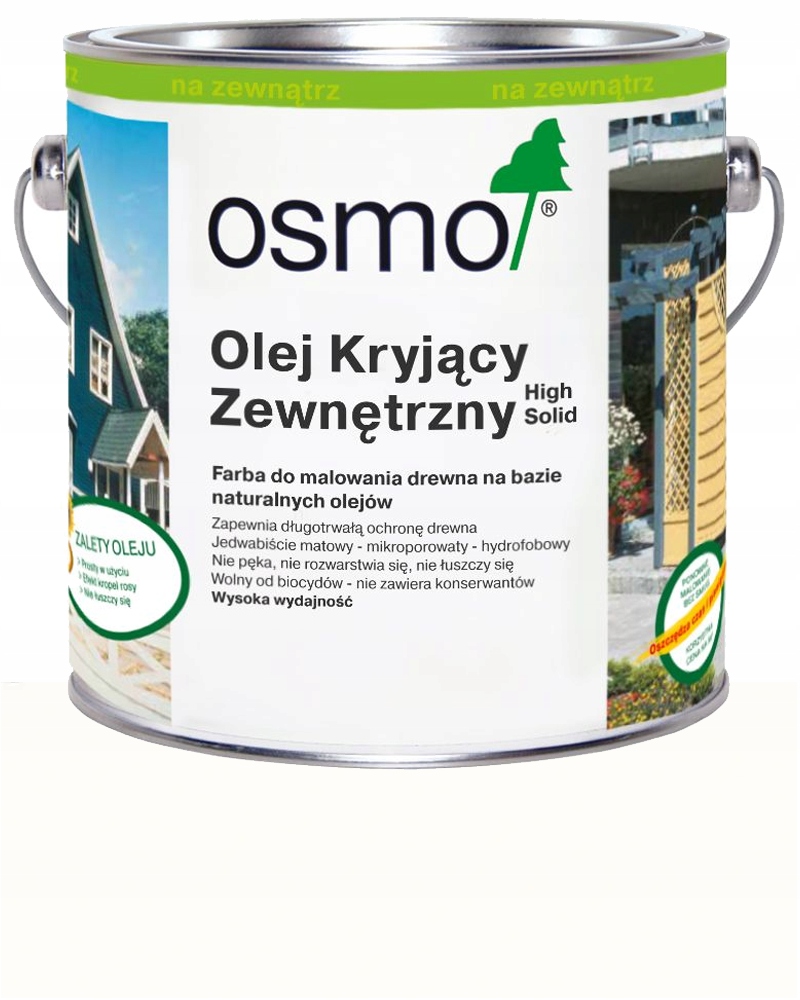 Osmo Vonkajší krycí olej na fasády okien nábytku 2101 Biely 2,5L