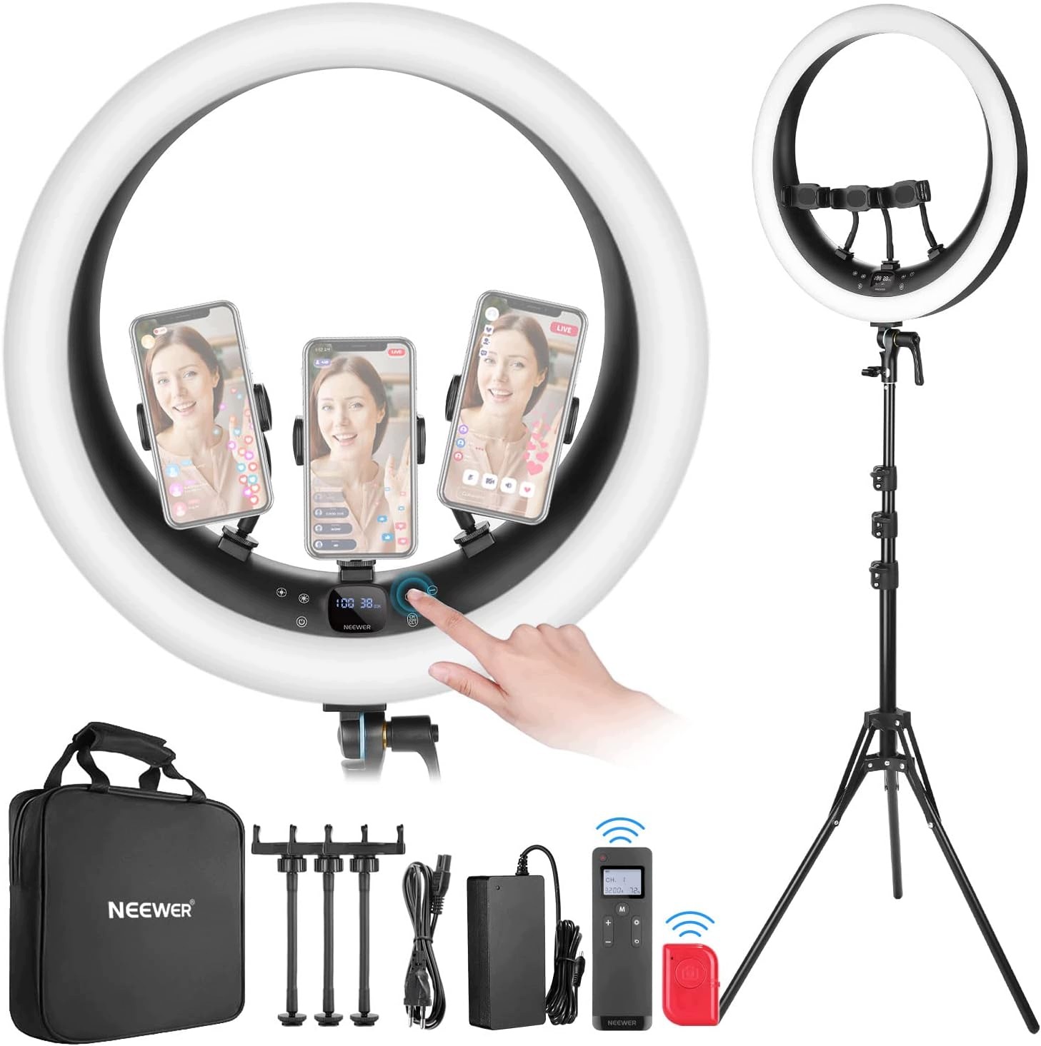 Kruhová Fotografická Lampa S Dálkovým Ovládáním, Aplikace Neewer RP19H 19" 2.4G