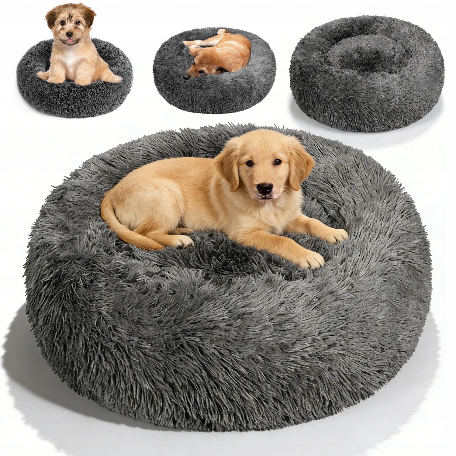 Levně Pelíšek Pro Zvířata Měkké A Teplé 60X60X20 CM Šedé