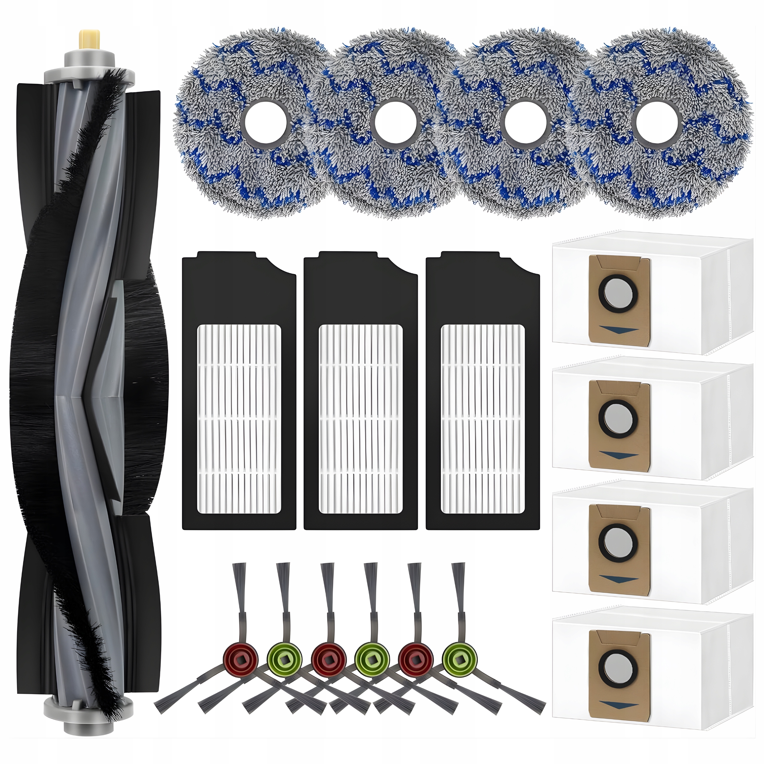 Velká sada filtrů, kartáčů, sáčků Mopy pro Ecovacs Deebot X1 Omni Turbo T10