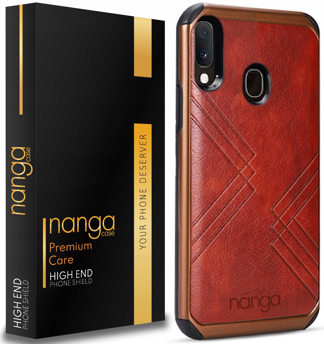 

Etui Skóra Pancerne Biznes Do Galaxy A20E Brąz