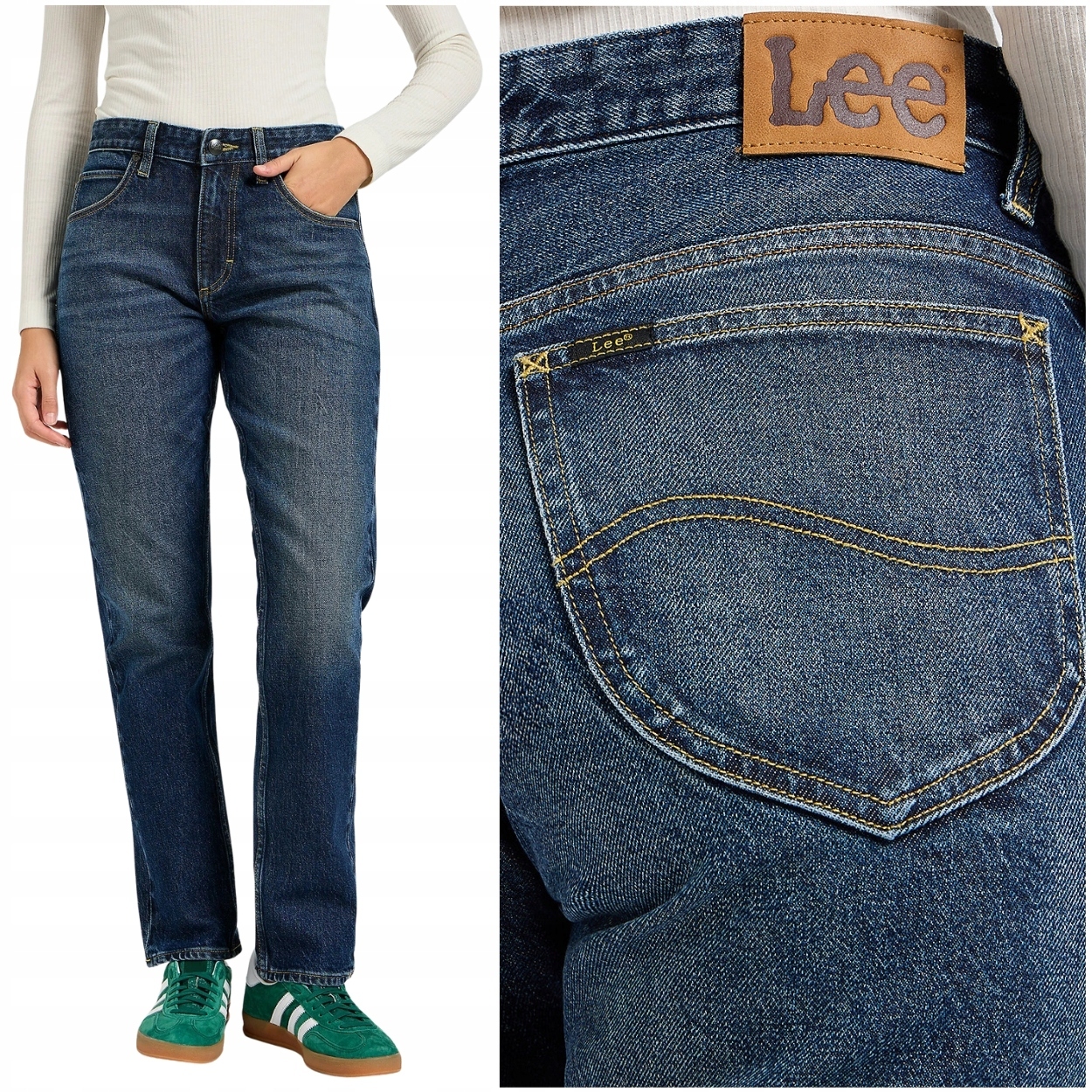 Lee Rider Jeans tmavě volné zúžené dámské džínové kalhoty W31 L31