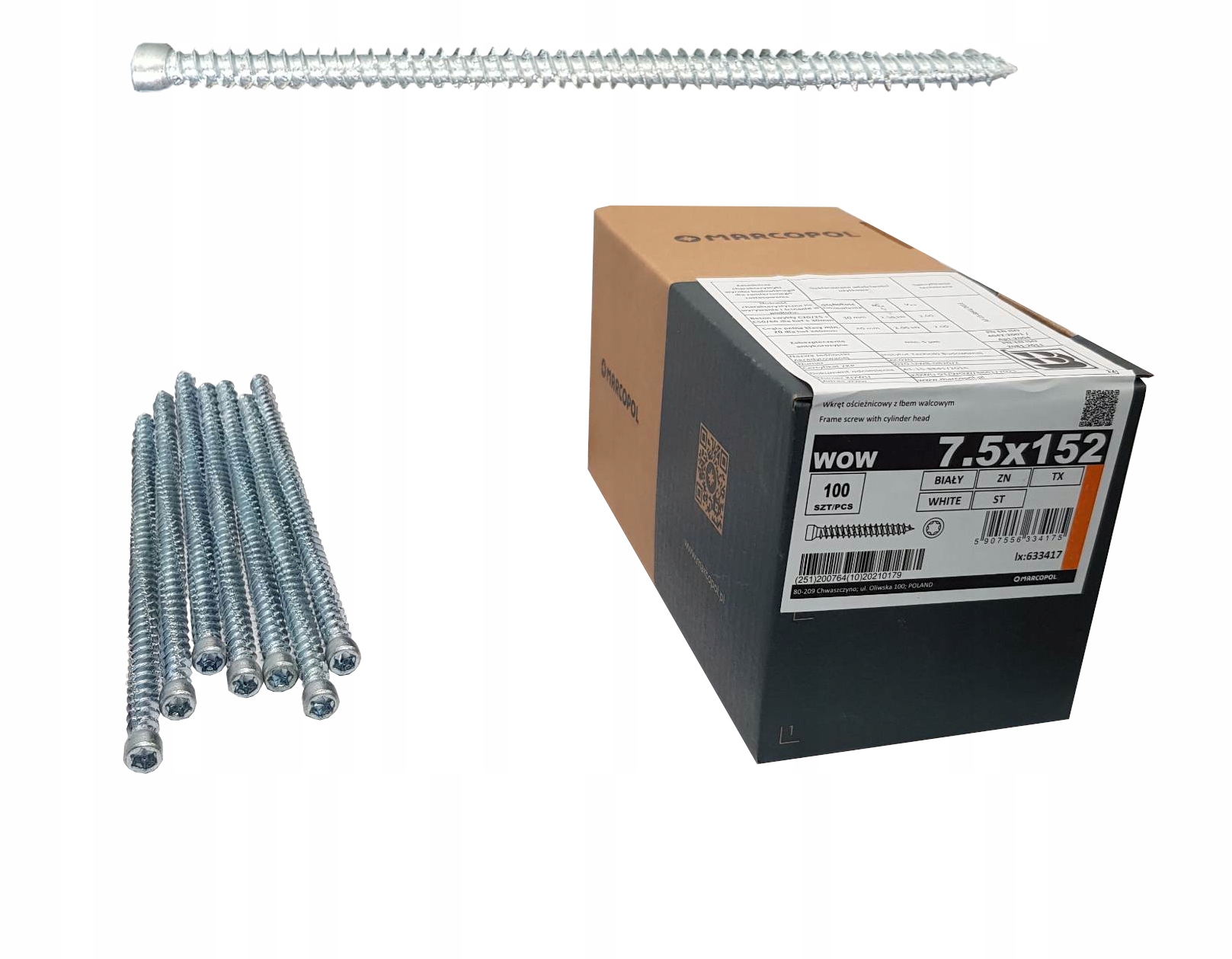 

Wkręt Wkręty Walcowy Do Ościeżnic , Okien dł152