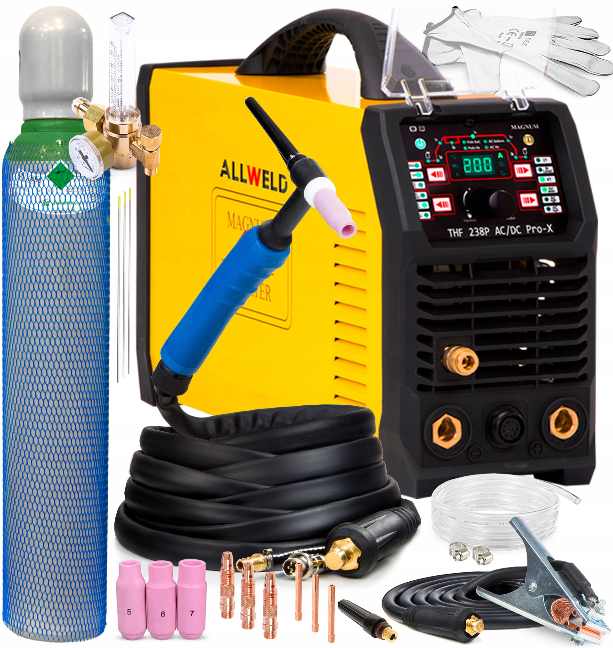 SPAWARKA TIG AC DC MAGNUM THF 238 PRO X MMA 230V 200A ALUMINIUM PULS IGBT