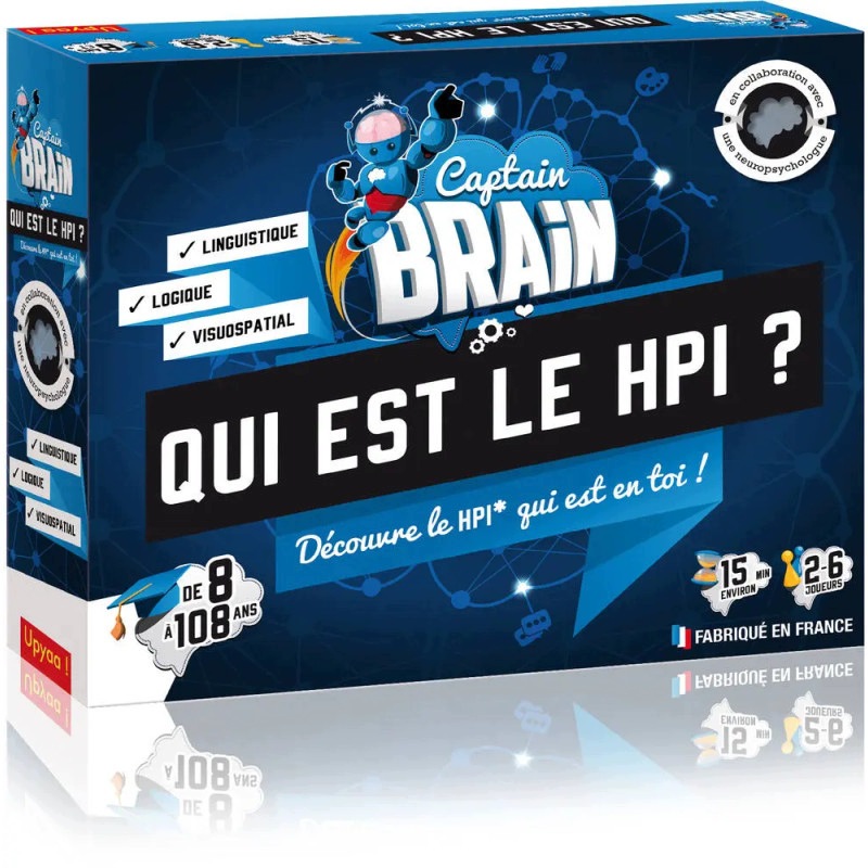 Společenská hra Captain Brain: Kdo je Hpi?, Francouzský Jazyk, modrá
