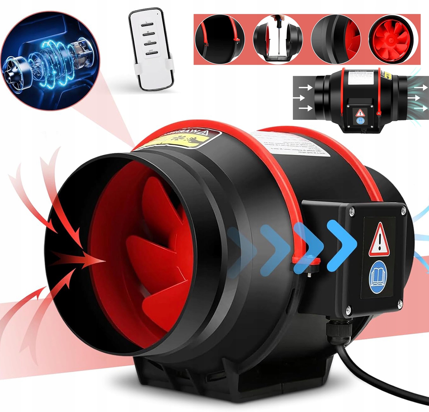 Axiální Kanálový Ventilátor 100 mm 310 m3/h Vhodný Do Kuchyně IP44 40W