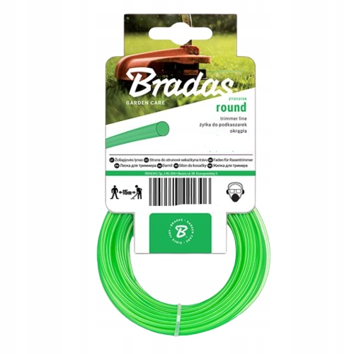 

Żyłka Tnąca Do Podkaszarki Okrągła Bradas 2.7x15m