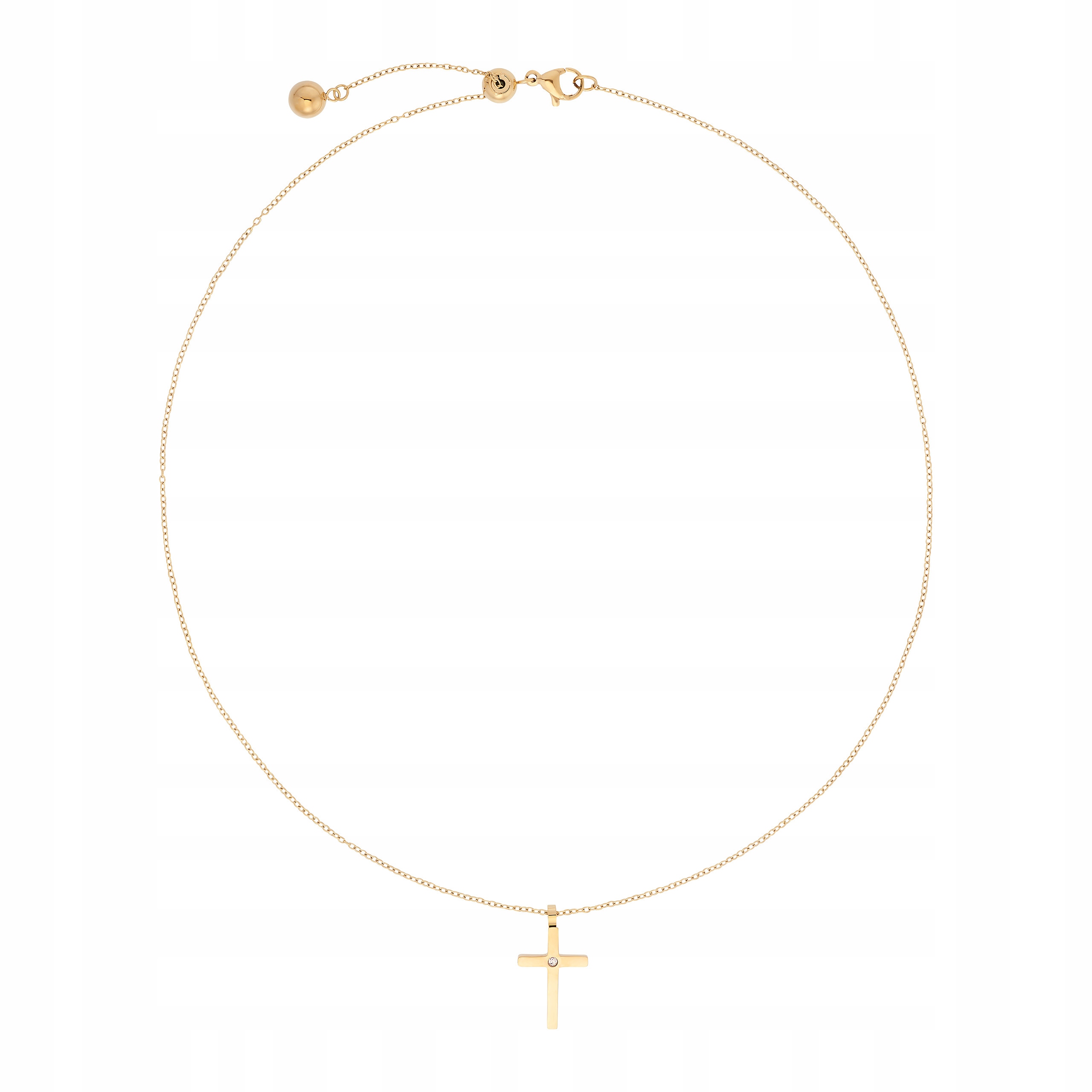 Náhrdelník Přívěsek Zlatý křížek Přívěsek Křišťál Ocel Magnetický