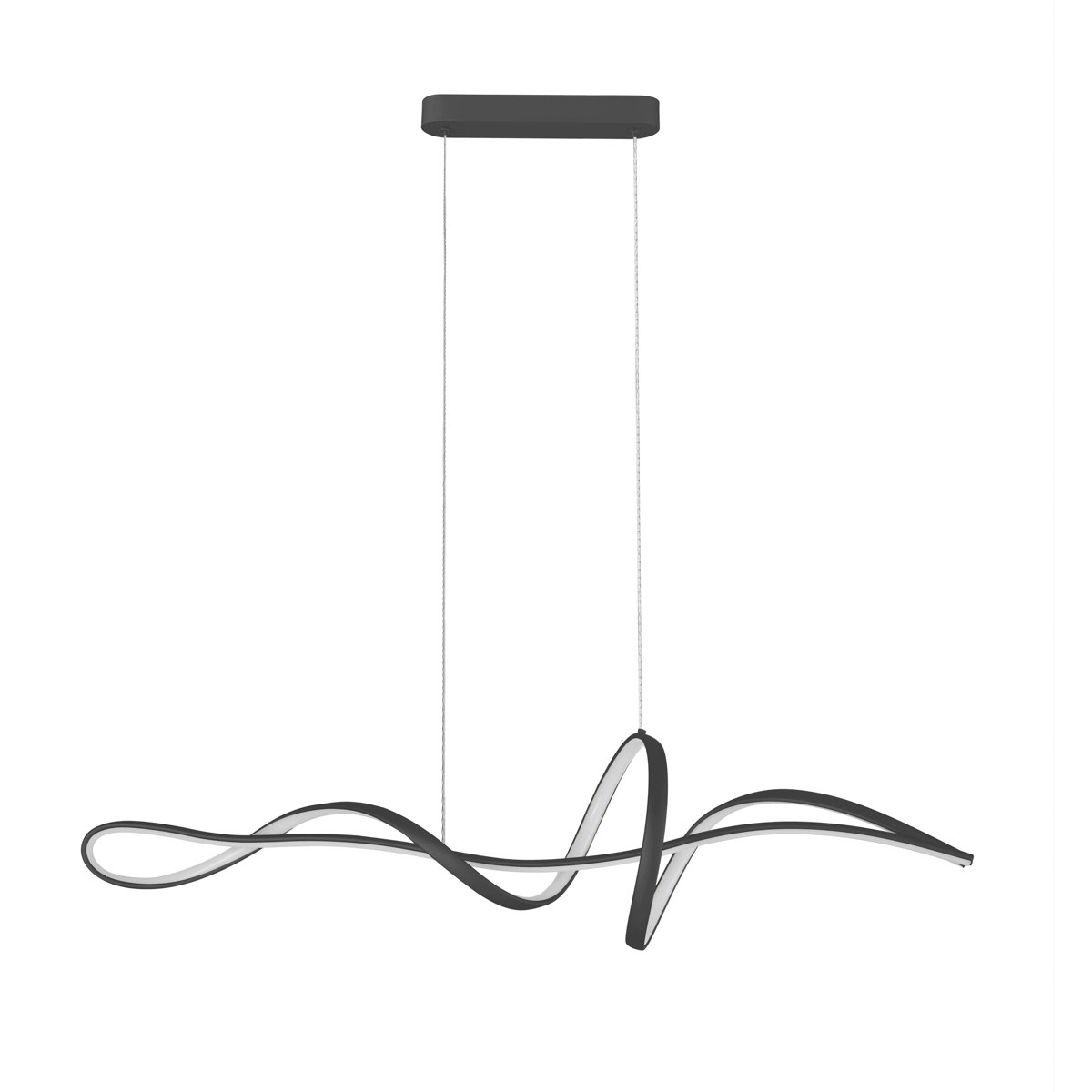 Mila, moderní, stylová, dekorativní, černá závěsná Led lampa, 2700LM
