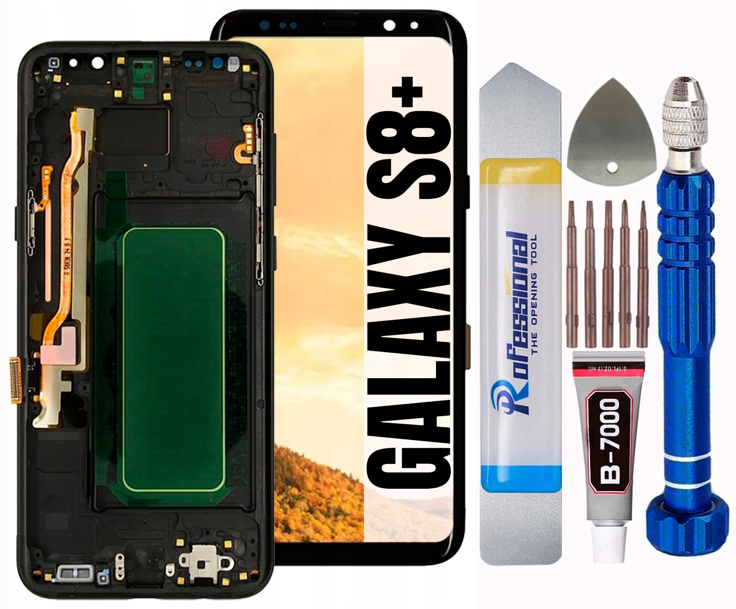 Displej Pro Samsung Galaxy S8 Plus G955 G955F Oled LCD Rámeček