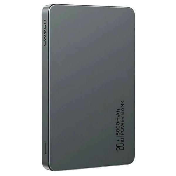 Powerbanka Usams Cy Series 5000mAh 20W indukční šedá