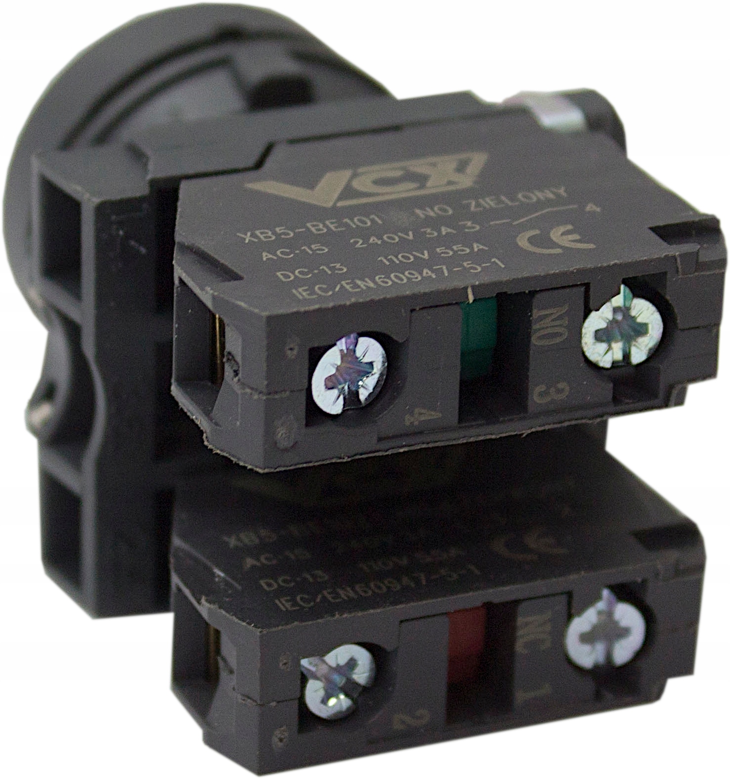 PRZYCISK PULPITOWY ZIELONY VCX XB5-AA35 1NO+1NC Marka VCX