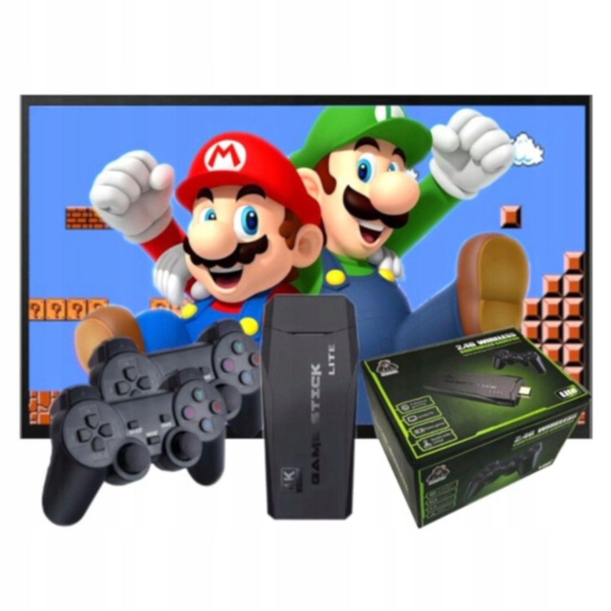 Konsola Gra Telewizyjna Mini Tv Retro Hdmi Bezprzewodowa 2xPAD 22073 Gier