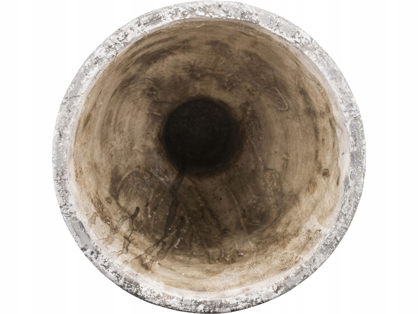 Okrągła Rustykalna BETONOWA Osłonka na doniczkę Doniczka Donica - SZARA Kod producenta 140305