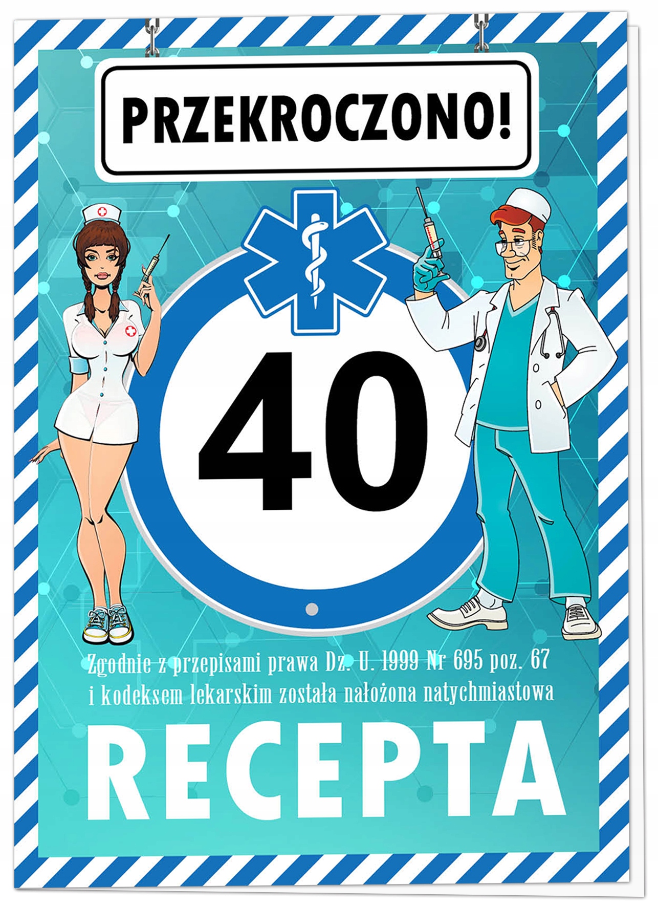 

Kartka Na Urodziny 30 40 50 60 Z Receptą 18 -99lat